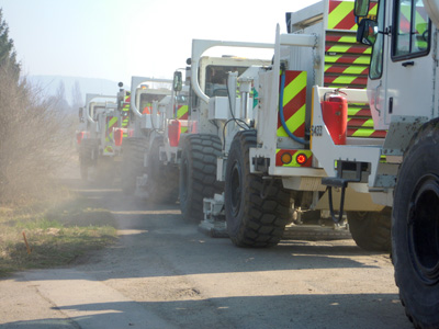 Vibroseis on roads